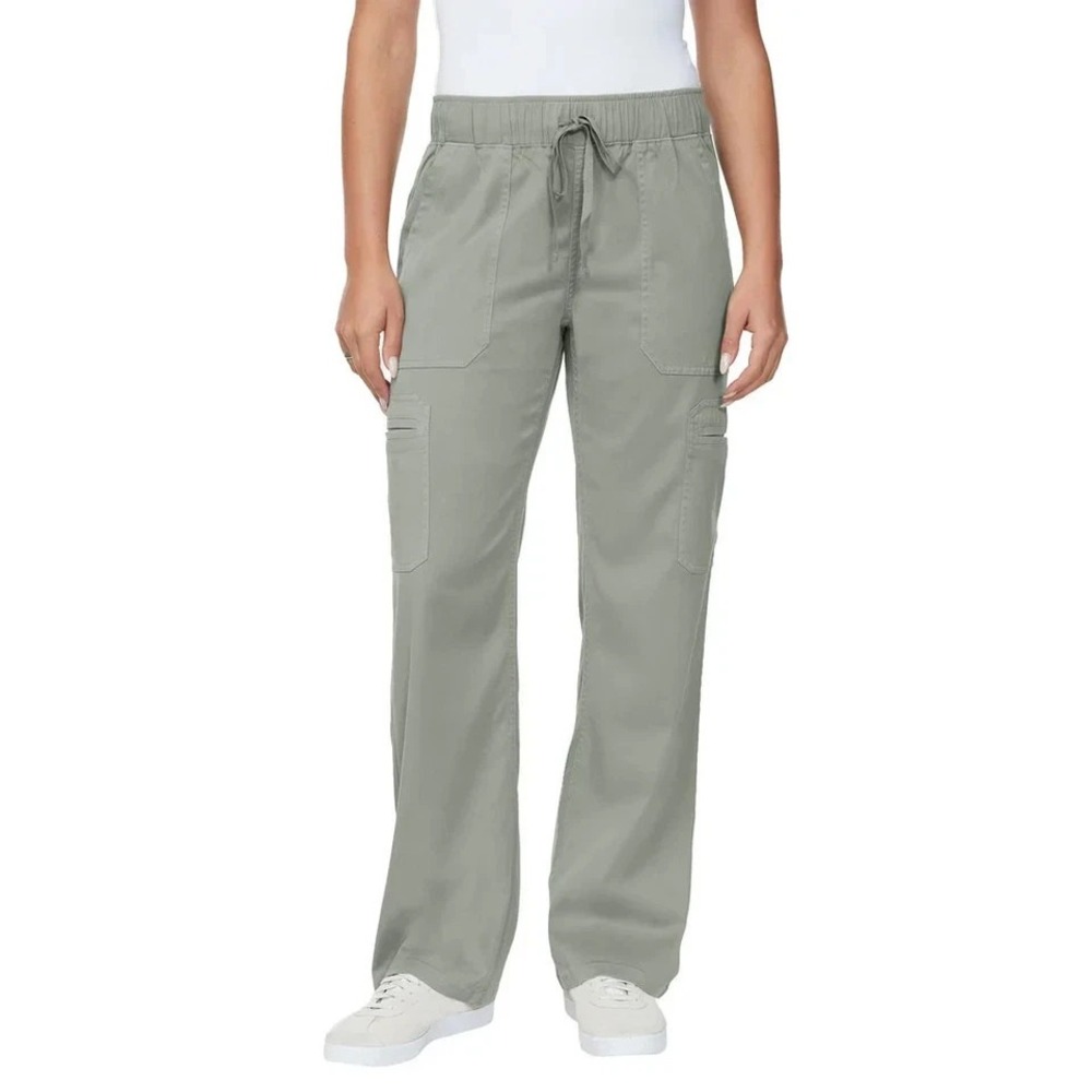 Buffalo Women's Tencel Pull-on Cargo Pants, Sage Smoke, Size XXL, New